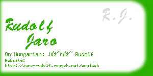 rudolf jaro business card